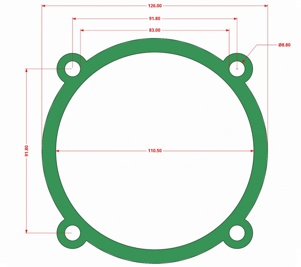 Set complet de 7 garnituri cap compresor de aer cu 2 cilindri de 51mm CH094 Mode.17(A) — imaginea 2