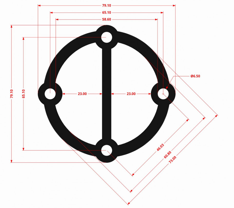 Set complet de 7 garnituri cap compresor de aer cu 2 cilindri de 51mm CH094 Mode.17(A) — imaginea 3