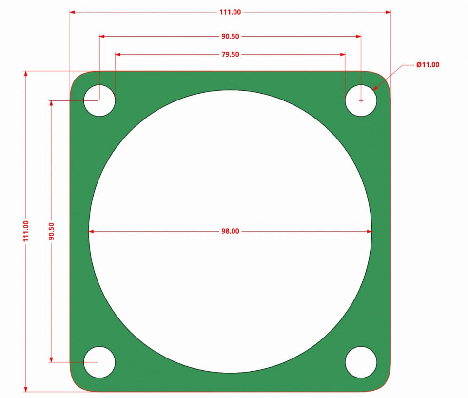 Set garnituri cap compresor de aer V 3x90mm CH093 Mod.16(G) — imaginea 4
