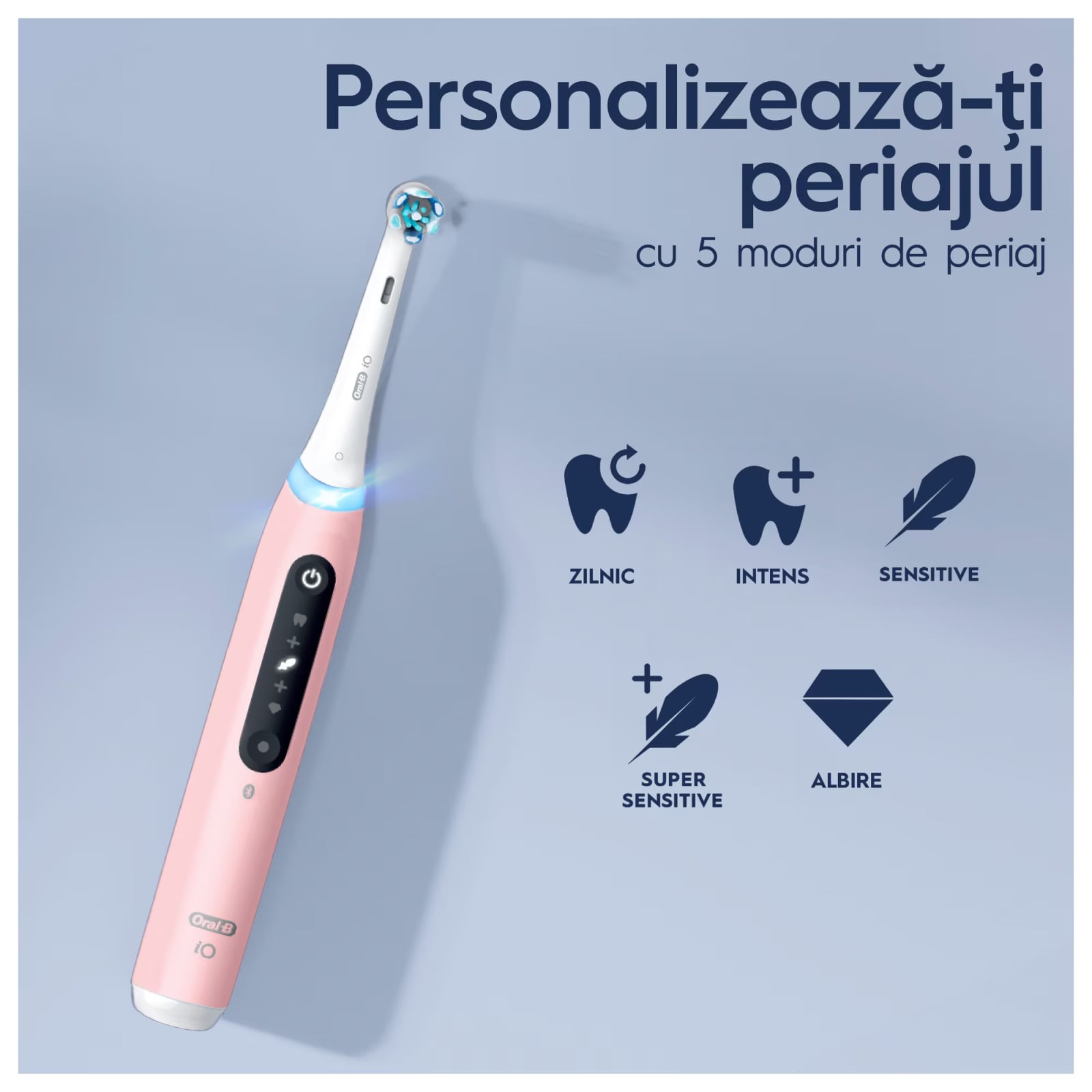 Periuta de dinti electrica Oral-B iO6, cu Tehnologie Magnetica si Micro-Vibratii, Inteligenta artificiala