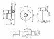 Set dus igienic Fdesign Zaffiro, incastrat, 1 functie, mat, negru, FD1-ZFR-66SET-22