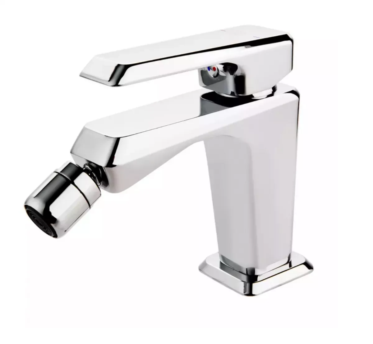 Baterie bideu FDesign Brina FD1-BRN-6-11, 3/8'', marimea M, monocomanda, ventil cu tija, crom — imaginea 2
