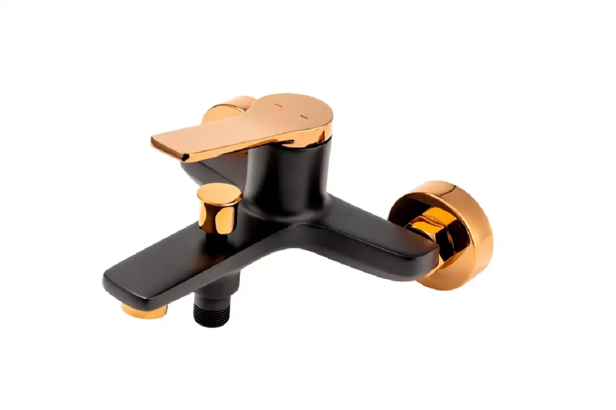 Baterie cada FDesign Seppia, aparenta, diverter, set dus, mat, negru/cupru, FD1-SPA-1-25 — imaginea 3