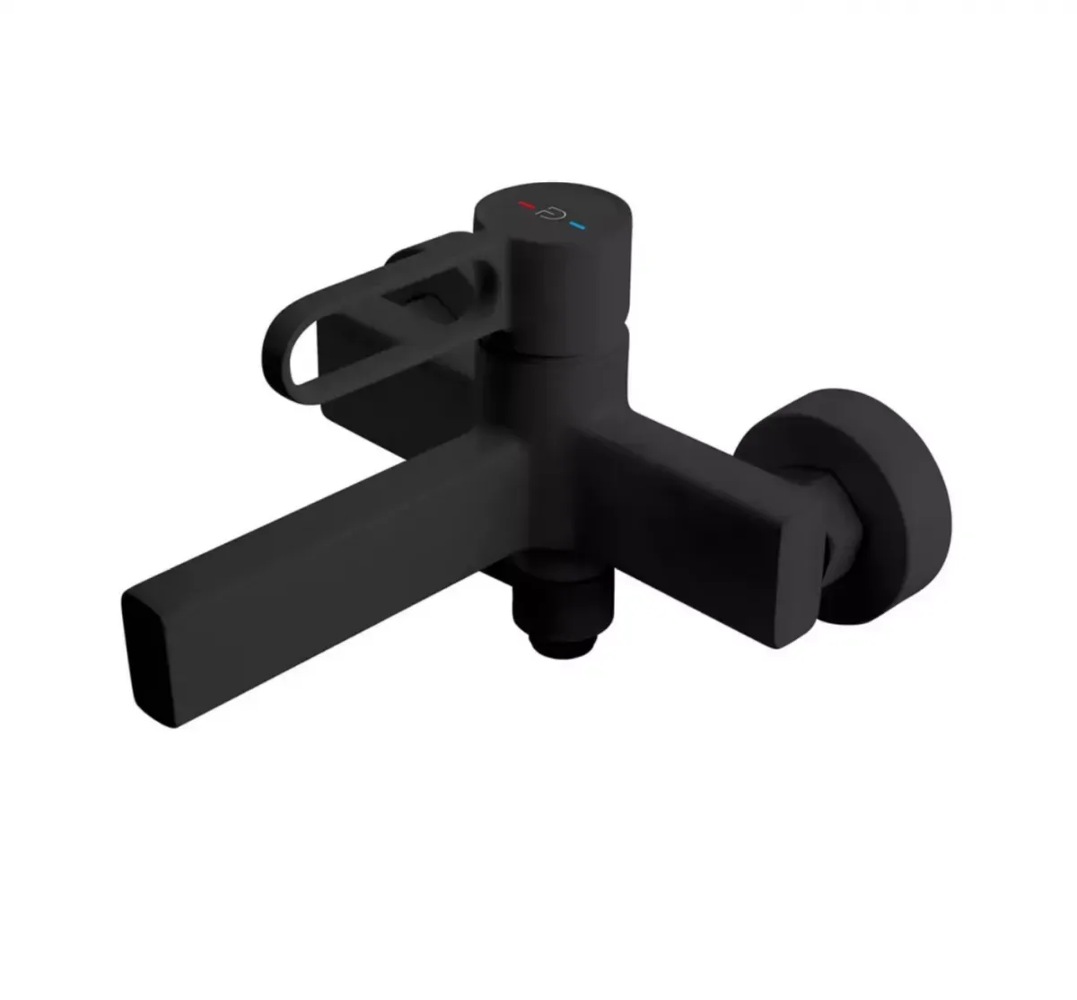Baterie cada FDesign Zaffiro, aparenta, diverter, set dus, mat, negru, FD1-ZFR-1-22 — imaginea 5