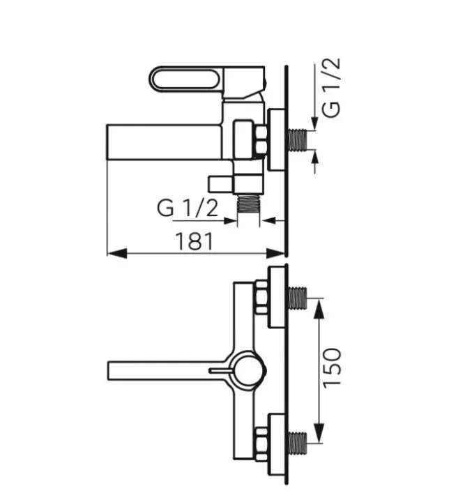 Baterie cada FDesin Zaffiro FD1-ZFR-1-25, 1/2'', aparenta, diverter, anti-reflux, mat, negru / cupru