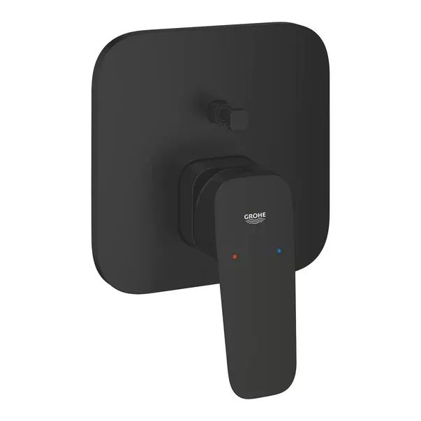 Baterie cada-dus incastrata Grohe Cubeo negru mat fara corp ingropat — imaginea 5