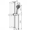Baterie dus FDesign Meandro, aparenta, coloana dus, crom, FD1-MDR-7-11 — imaginea 4