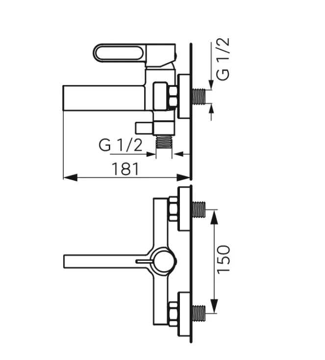 Baterie cada FDesin Zaffiro FD1-ZFR-1-55, 1/2'', aparenta, diverter, anti-reflux, lucios, auriu — imaginea 2