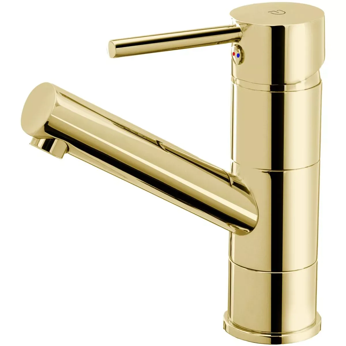 Baterie lavoar Fdesign Flusso, M, 157 mm, ventil, lucios, auriu, FD1-FLS-2A-55 — imaginea 2