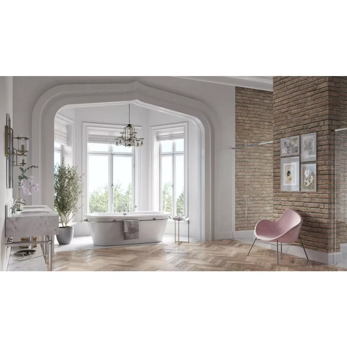 Baterie lavoar Fdesign Lacrima, S, 128 mm, crom, FD1-LRA-2-11 — imaginea 5