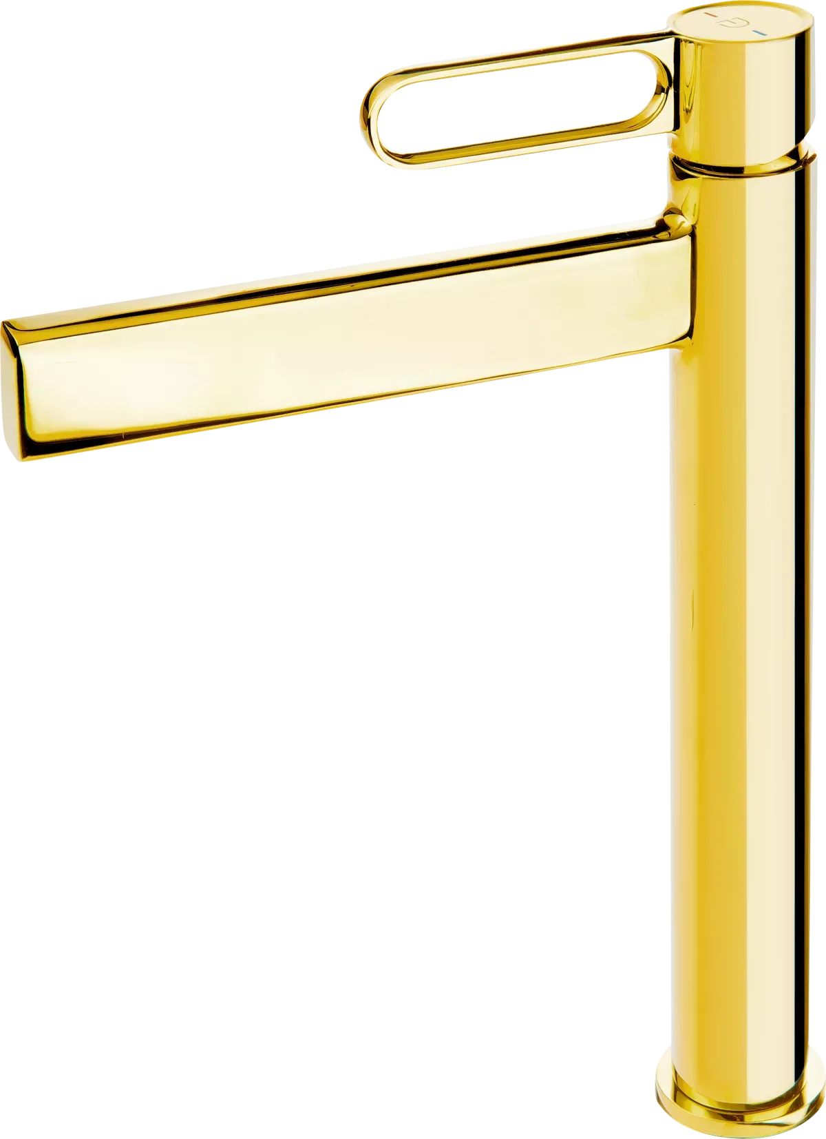 Baterie lavoar FDesin Zaffiro FD1-ZFR-2L-55, 3/8'', marimea XL, monocomanda, ventil push to open, lucios, auriu — imaginea 2