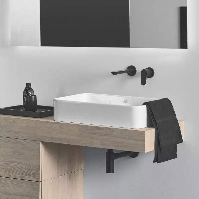 Baterie lavoar Ideal Standard Cerafine BD133XG, 1/2'', montare pe perete,a L, monocomanda, necesita set fixare, mat — imaginea 3