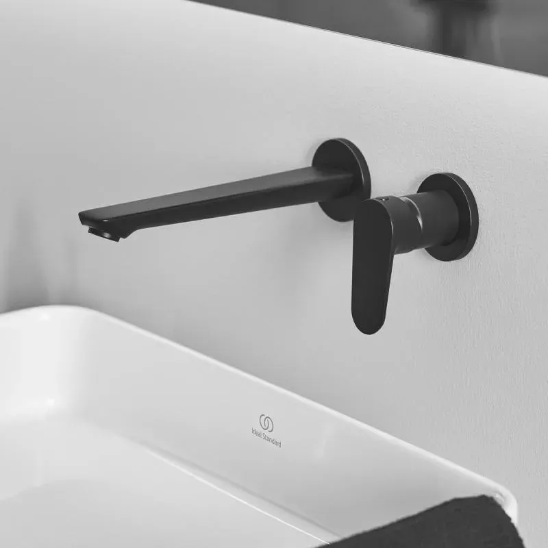Baterie lavoar Ideal Standard Cerafine BD133XG, 1/2'', montare pe perete,a L, monocomanda, necesita set fixare, mat — imaginea 4