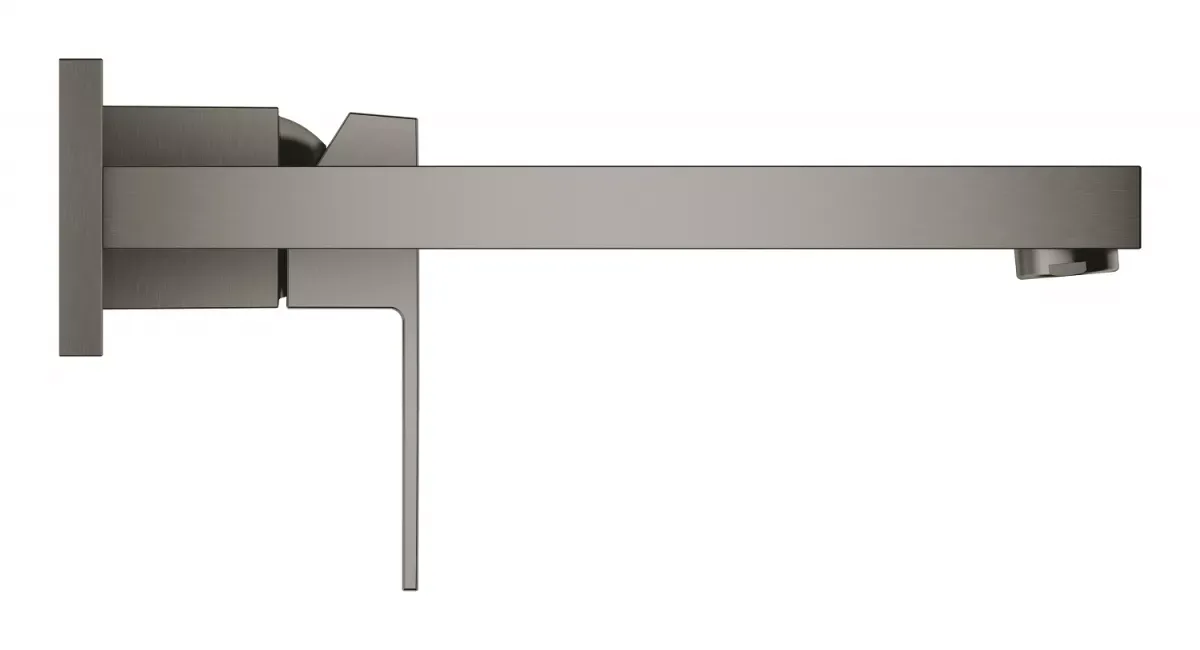 Baterie lavoar Grohe Eurocube, 1/2'', L, 230 mm, pe perete, monocomanda, mat, grafit, 23447AL0 — imaginea 4
