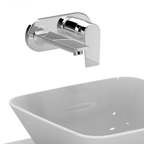 Baterie lavoar Ideal Standard Tesi A6578AA, 1/2'', montare pe perete, L 17.3 cm, monocomanda, necesita set fixare, crom — imaginea 2