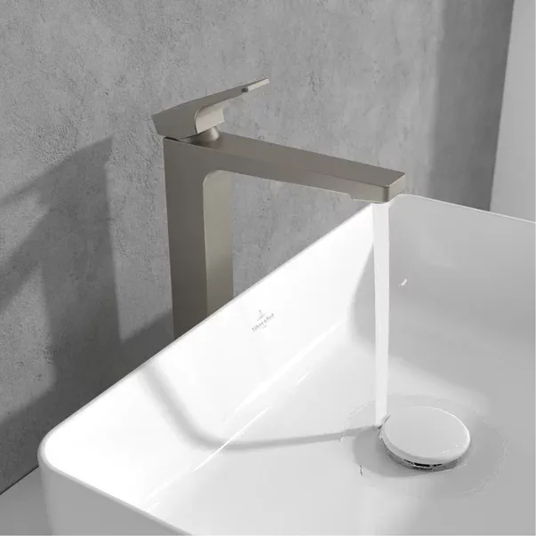Baterie lavoar inalta Villeroy&Boch Architectura Square nichel periat cu ventil Push-Open — imaginea 5