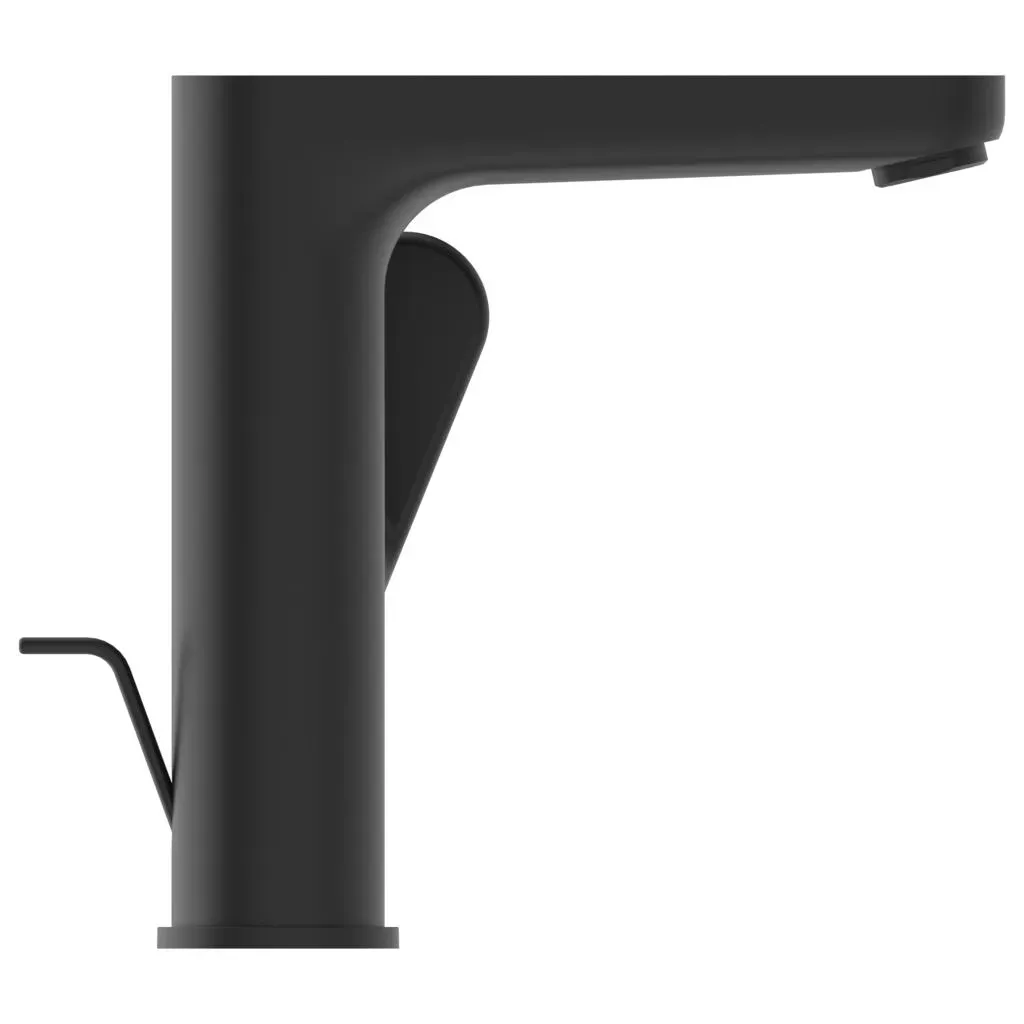 Baterie lavoar Ideal Standard Ceraline BC703XG, 3/8'',a L, monocomanda, cartus ceramic, evacuare cu tija, mat, negru — imaginea 2