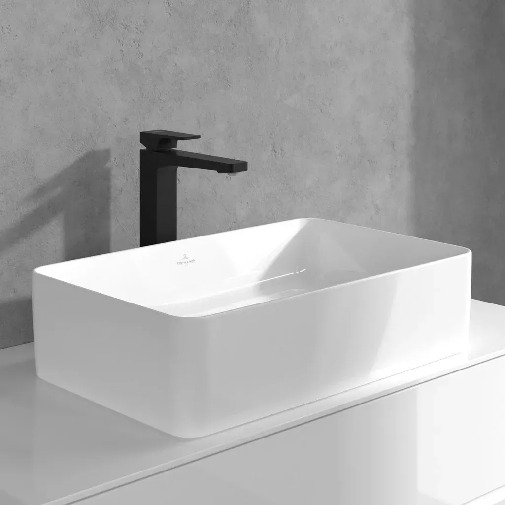 Baterie lavoar Villeroy and Boch Architectura, XL, 306 mm, ventil, mat, negru, TVW125002000K5 — imaginea 8