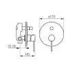 Unitate comanda Fdesign Flusso, 2 iesiri, include valva, crom, FD1-FLS-7P-11 — imaginea 2