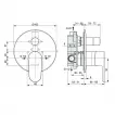 Unitate comanda Ideal Standard Cerafine A7193XG, 1/2'', aparent, 2 iesiri, diverter, monocomanda, mat, negru — imaginea 2