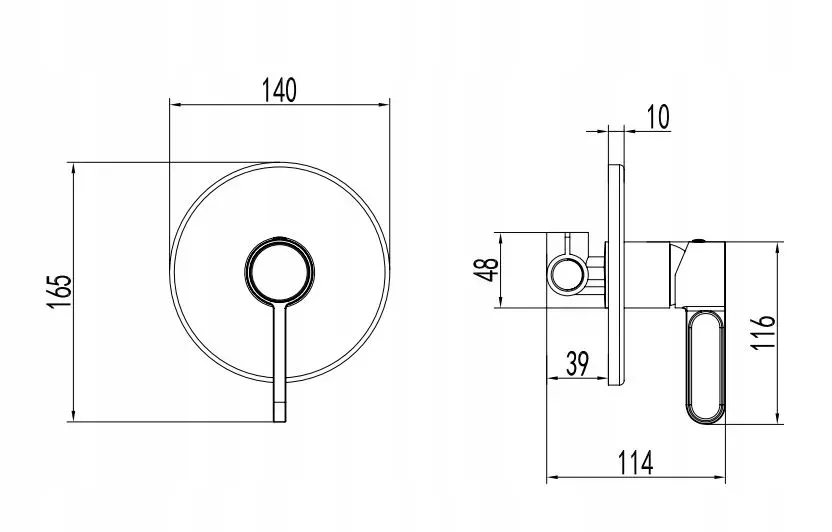 Unitate comanda FDesign Zaffiro FD1-ZFR-7PA-25, 1/2'', aparenta, 1 iesire 1/2'', valva inclusa, mat, negru / cupru — imaginea 2