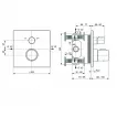 Unitate comanda Ideal Standard Cerafine A7522XG, 1/2'', aparent, termostat, 2 iesiri, diverter, necesita set fixare — imaginea 2