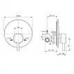 Unitate comanda Ideal Standard Ceraline A6940XG, 1/2'', incastrat, 1 iesire, monocomanda, set fixare inclus, negru, mat — imaginea 2