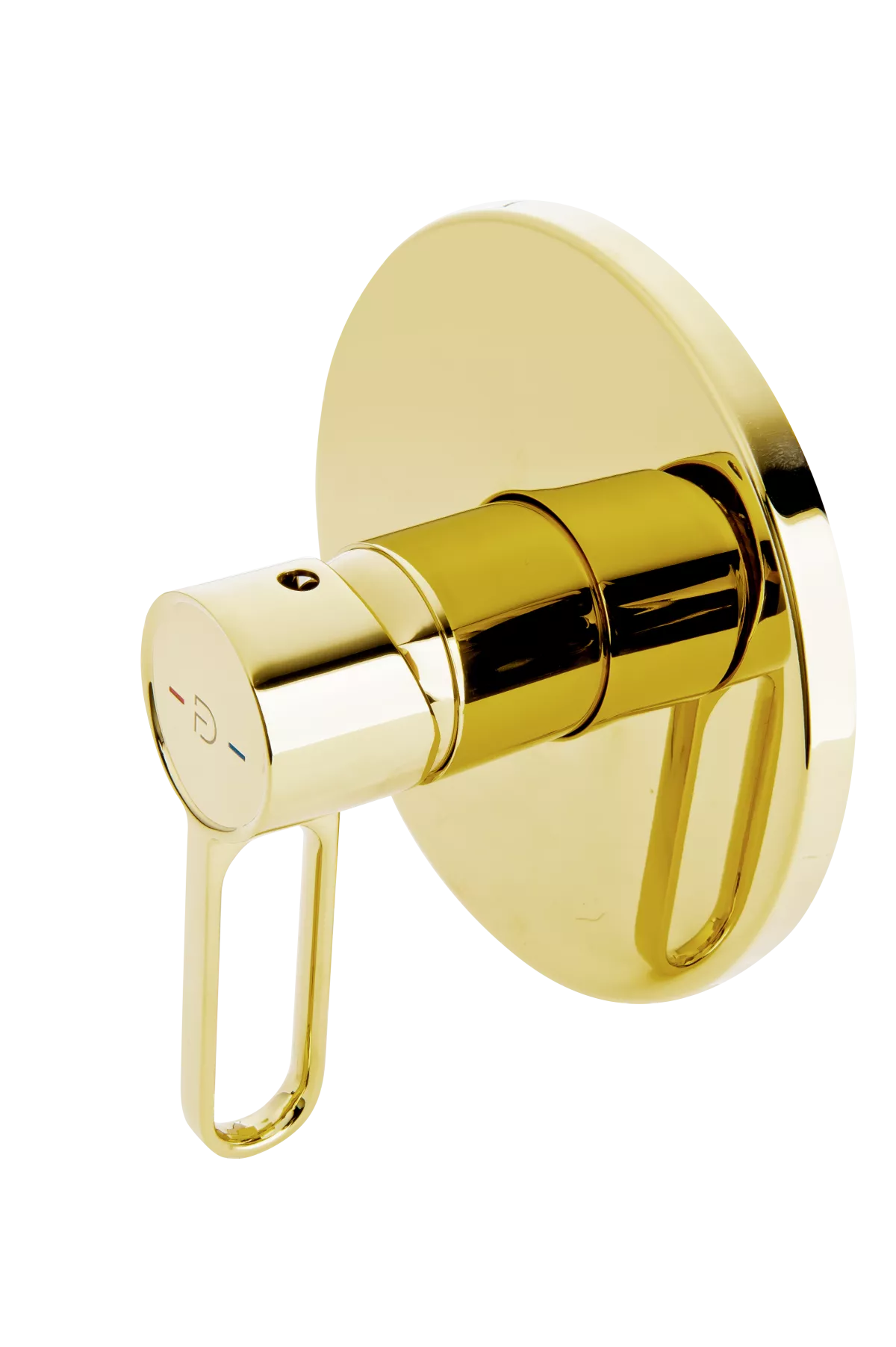 Unitate comanda FDesign Zaffiro FD1-ZFR-7PA-55, 1/2'', aparenta, 1 iesire 1/2'', valva inclusa, lucios, auriu — imaginea 2