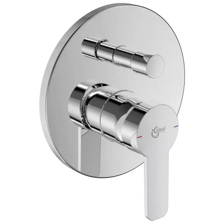 Unitate comanda Ideal Standard Gio A6276AA, 1/2'', aparent, 2 iesiri, diverter, monocomanda, necesita set fixare, crom — imaginea 2