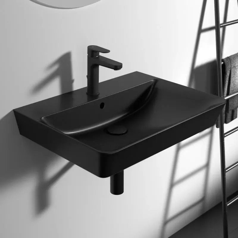 Baterie lavoar Ideal Standard Cerafine BC699XG, 3/8'',a M, monocomanda, cartus ceramic, ventil cu tija, mat, negru — imaginea 5