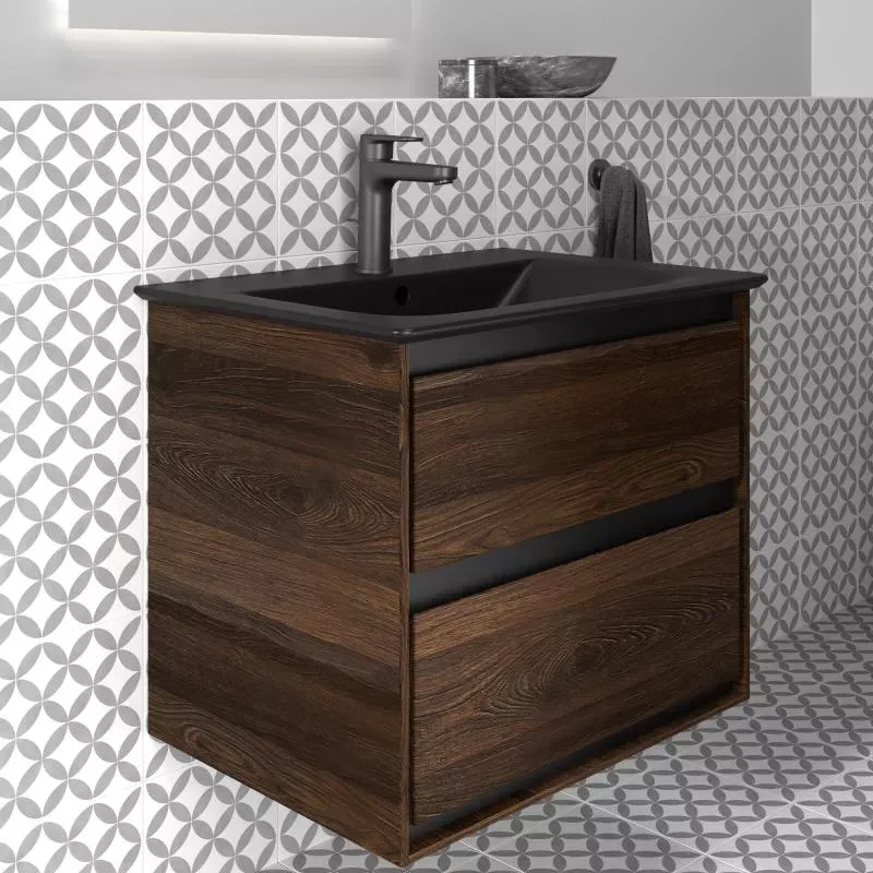 Baterie lavoar Ideal Standard Cerafine BC699XG, 3/8'',a M, monocomanda, cartus ceramic, ventil cu tija, mat, negru — imaginea 9
