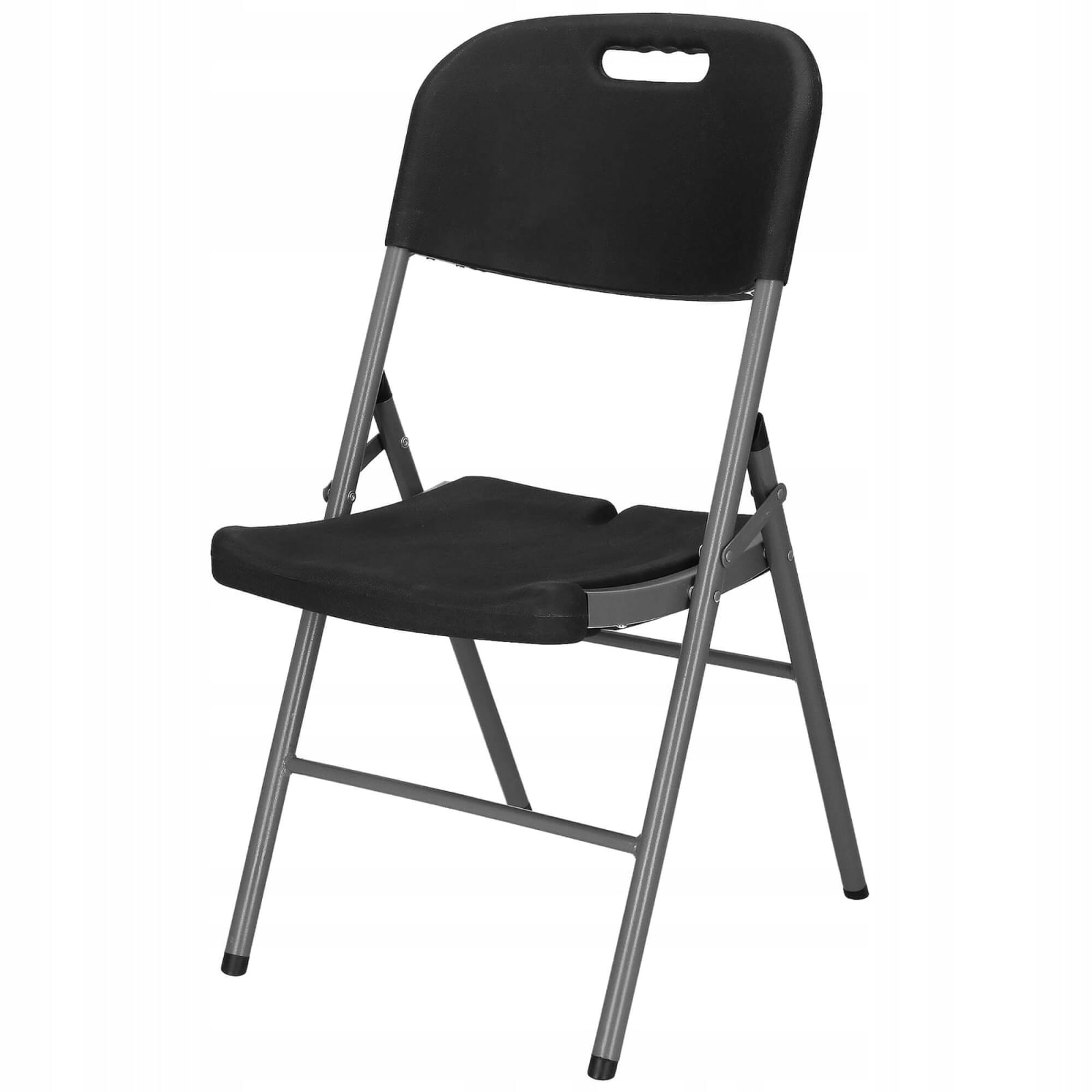Scaun pliant din plastic pentru catering sau terasa, sarcina 150kg, negru — imaginea 2