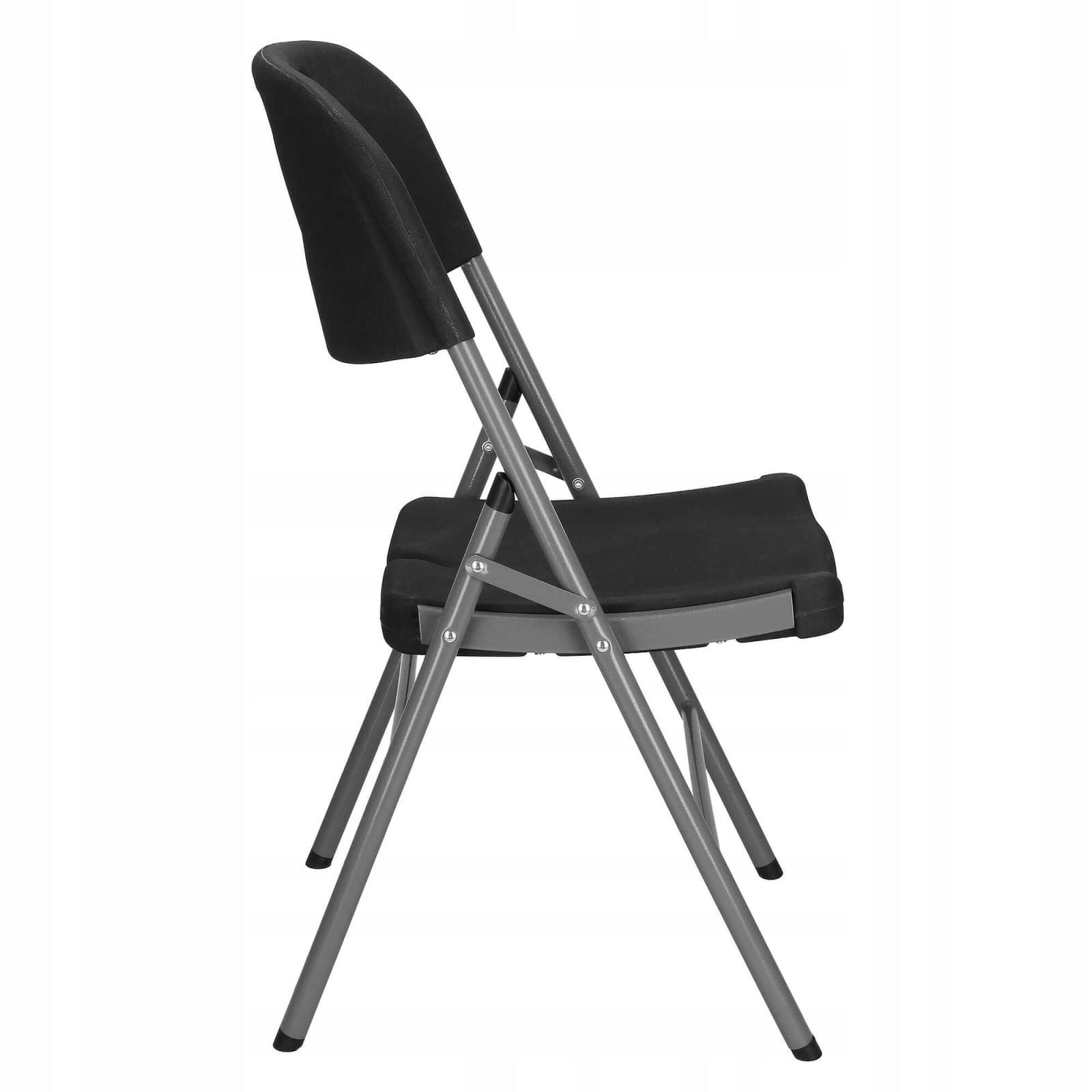 Scaun pliant din plastic pentru catering sau terasa, sarcina 150kg, negru — imaginea 3