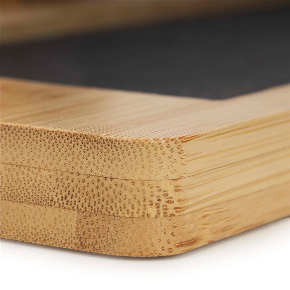 Set servire branzeturi platou bambus piatra 2 boluri 10 accesorii, 40x30x8 cm, design elegant, natur — imaginea 5