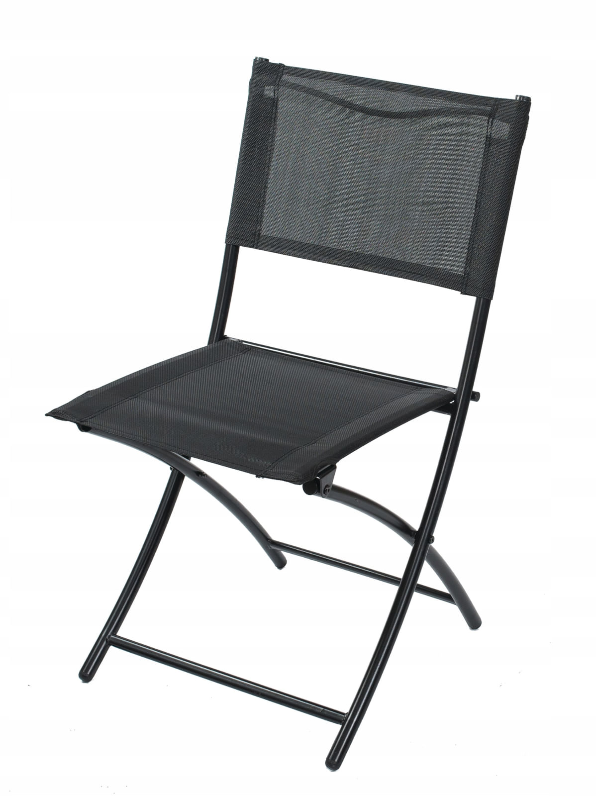 Set mobilier gradina masa semirotunda sticla calita mozaic cu 2 scaune pliabile textilen, gri — imaginea 11
