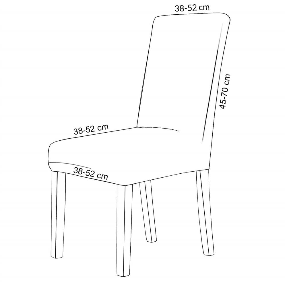 Set 4 huse universale scaun poliester spandex elastice, 45x60 cm, marime universala, alb — imaginea 3