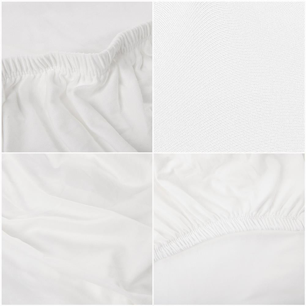 Set 4 huse universale scaun poliester spandex elastice, 45x60 cm, marime universala, alb — imaginea 4