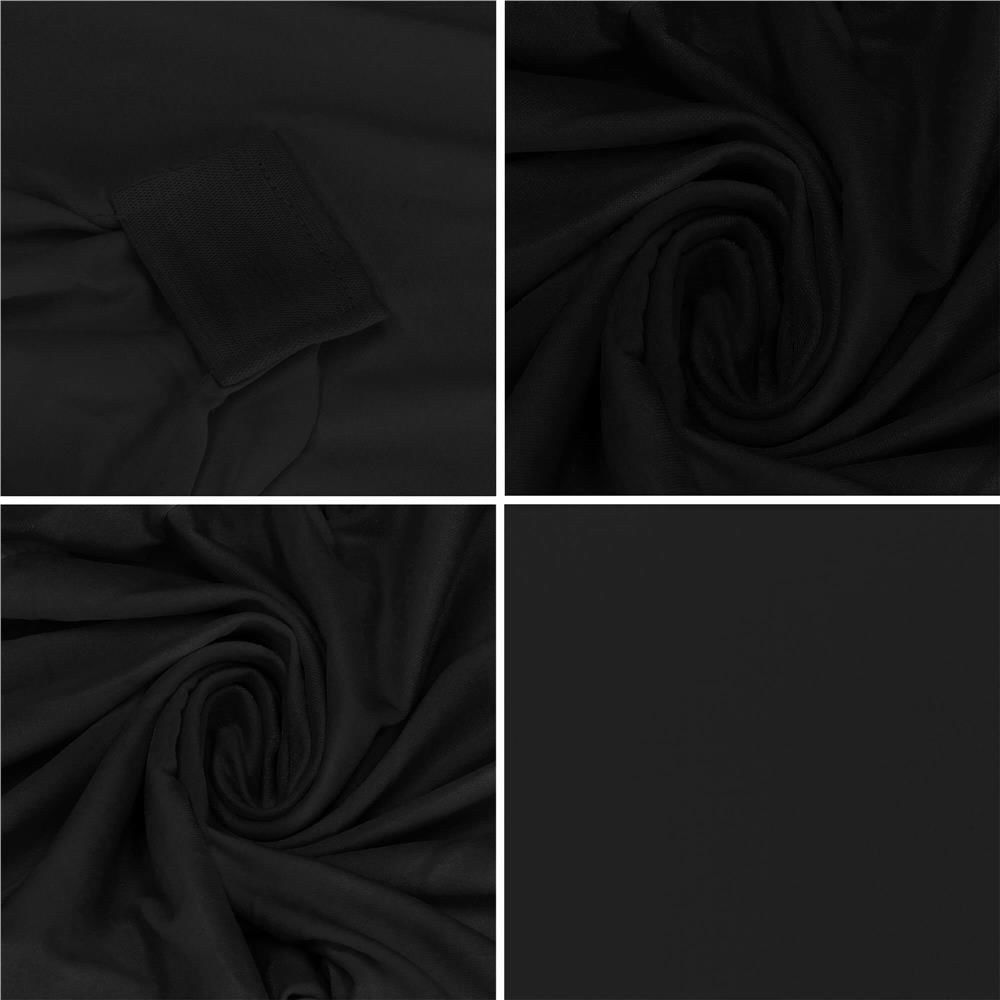 Set 4 huse universale scaune evenimente poliester spandex, marime universala, banda elastica, negru — imaginea 5