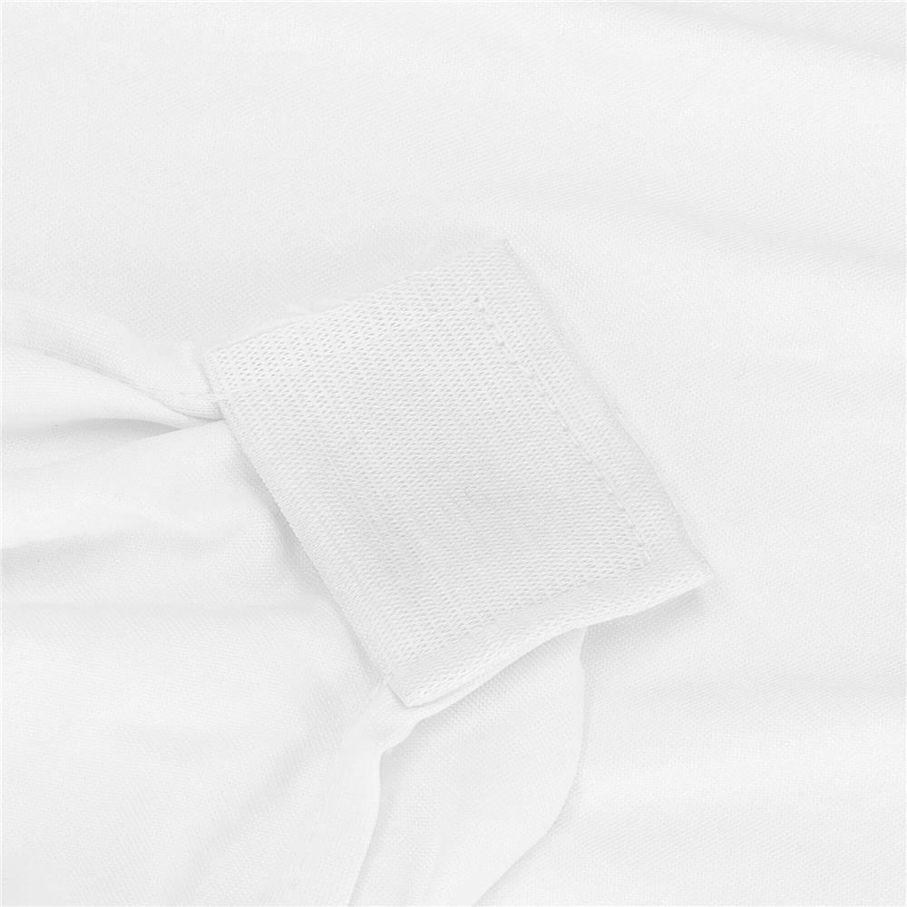 Set 4 huse universale scaune evenimente poliester spandex, marime universala, banda elastica, alb — imaginea 2