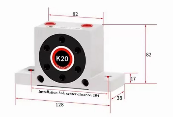 Vibrator pneumatic oscilant tip bila K20 oscilare 10510 VPM vibrare 1200N CH212