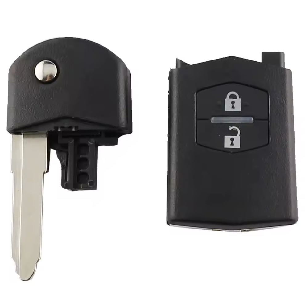 Cheie auto completa cu telecomanda Techstar compatibila cu Mazda 2, 3, 6, CX-7, CX-9, RX-8, 2 butoane, 433 MHz chip 4D63