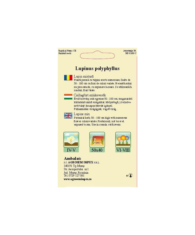 Seminte, Lupin mix 0.4gr — imaginea 2