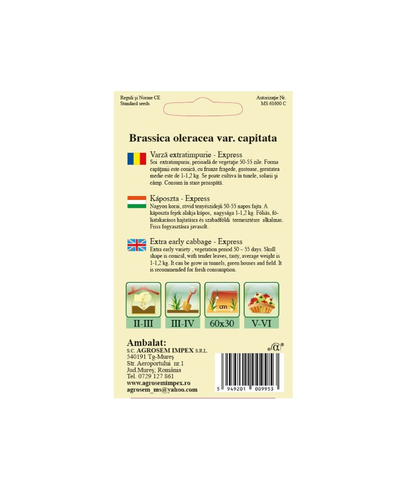 Seminte, Varza extratimp.Express 1.5g — imaginea 2