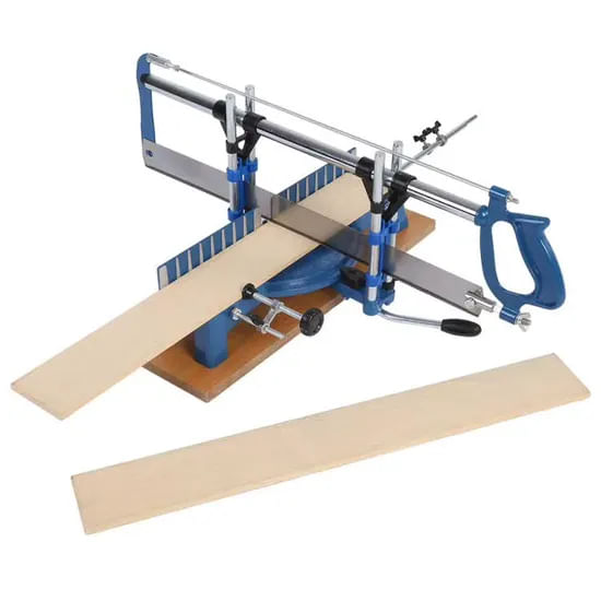 Fierastrau manual profesional pentru taieri la unghi, lama 600 mm, suport lemn, reglaj unghiuri