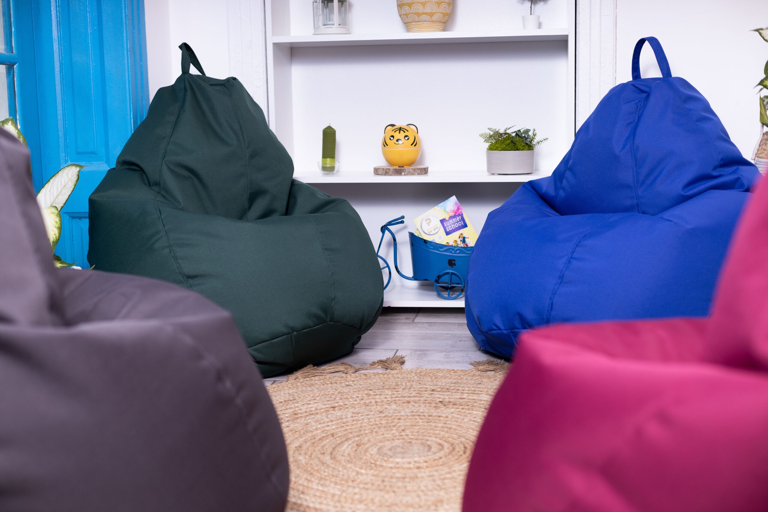 Fotoliu Puf impermeabil husa detasabila ALBASTRU XL — imaginea 3