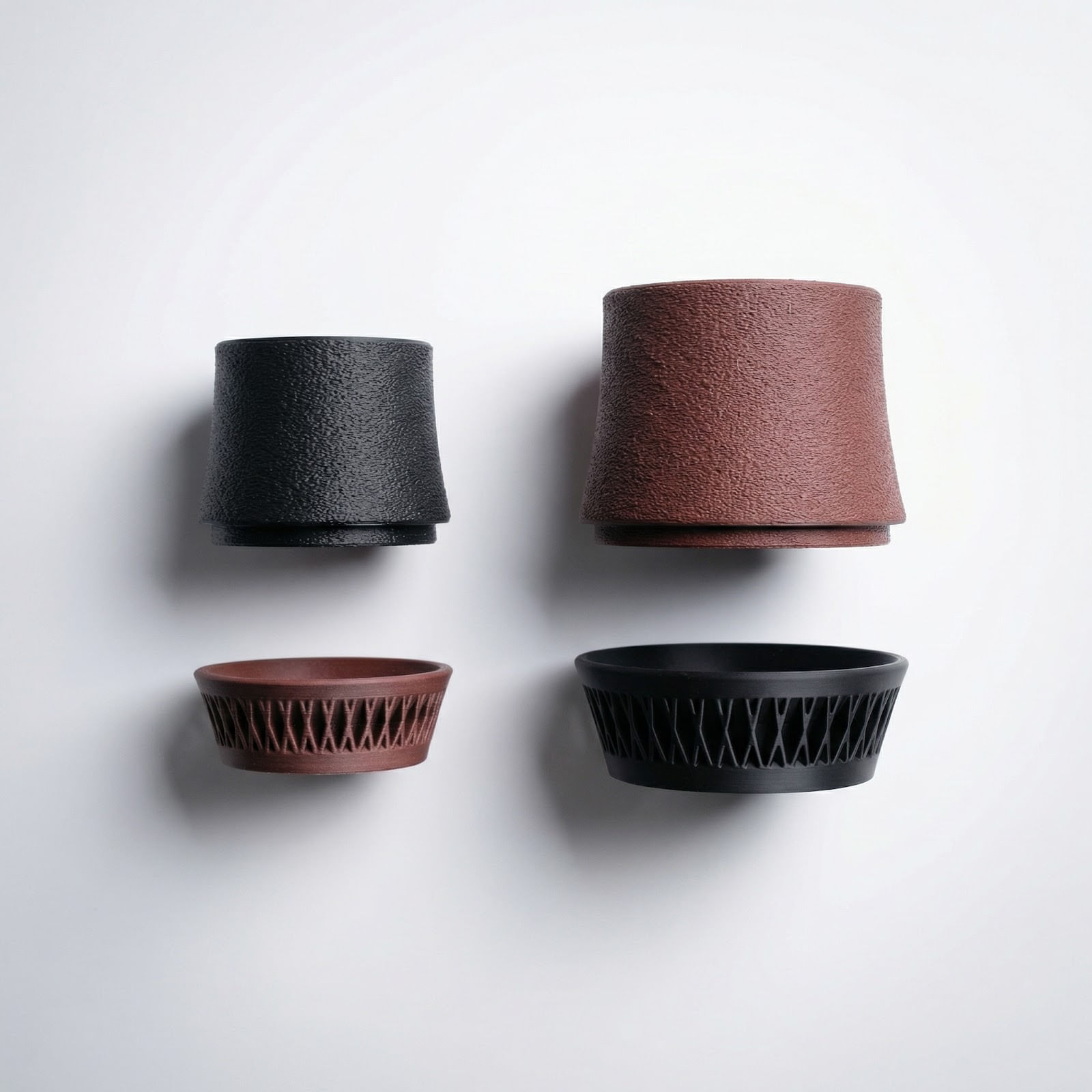 Ghiveci Decorativ Minimalist cu Tavita, Negru, 12 cm — imaginea 4