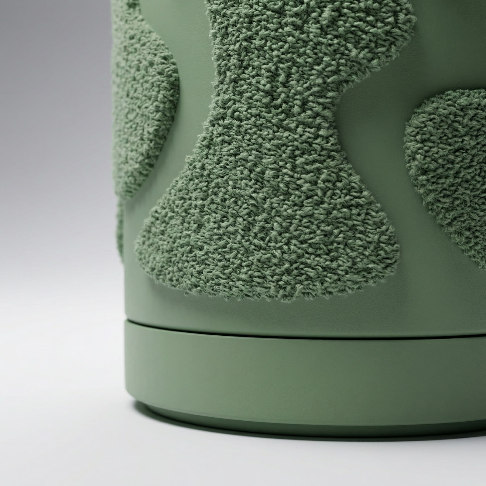 Ghiveci decorativ verde, 14 cm, cu drenaj integrat, textura organica — imaginea 5