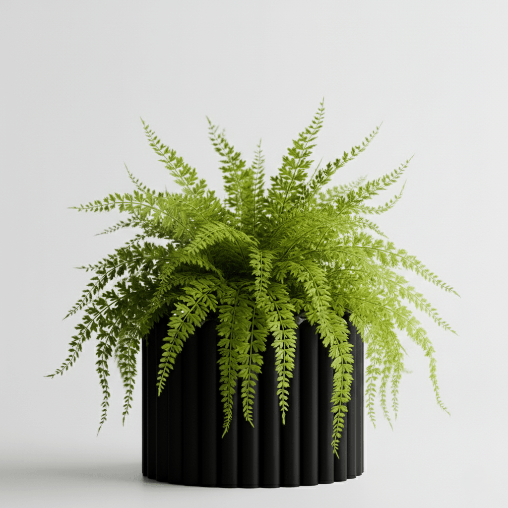 Ghiveci decorativ Rounded Columns – Culoare Midnight Onyx — imaginea 2