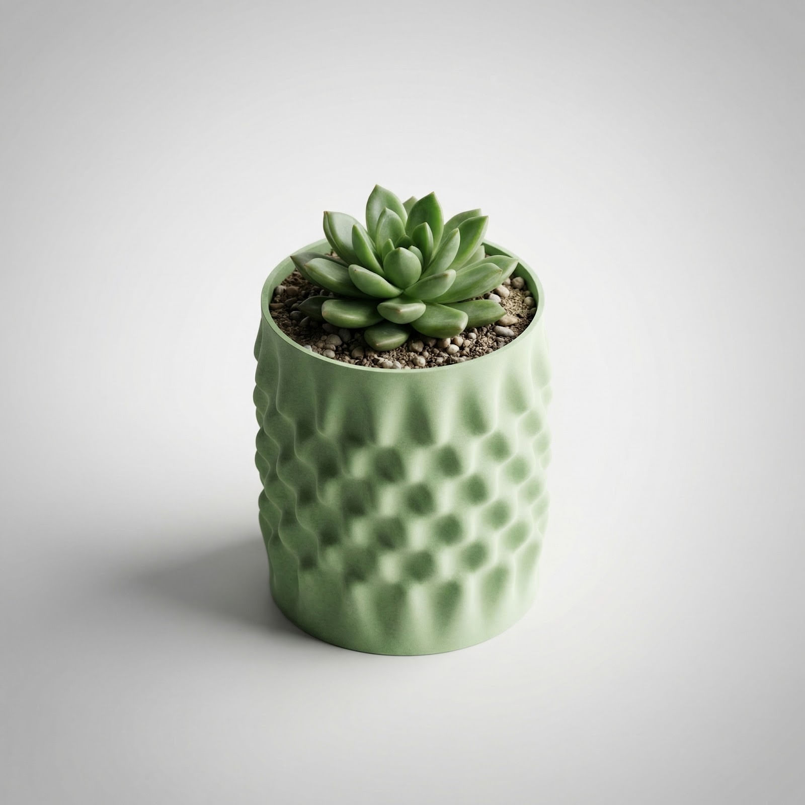 Ghiveci Decorativ Verde, Textura Organica, 15 cm — imaginea 2