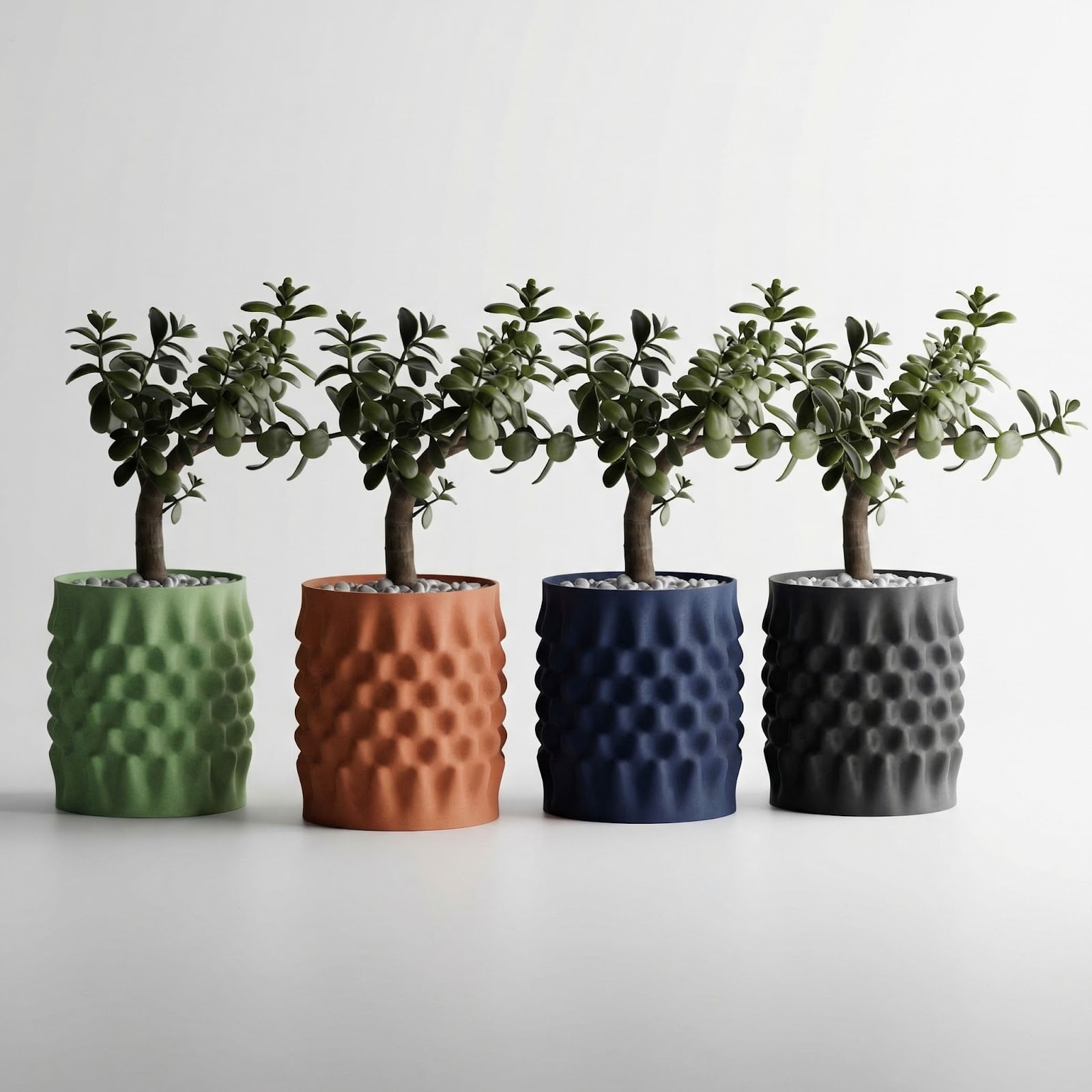 Ghiveci Decorativ Verde, Textura Organica, 15 cm — imaginea 5